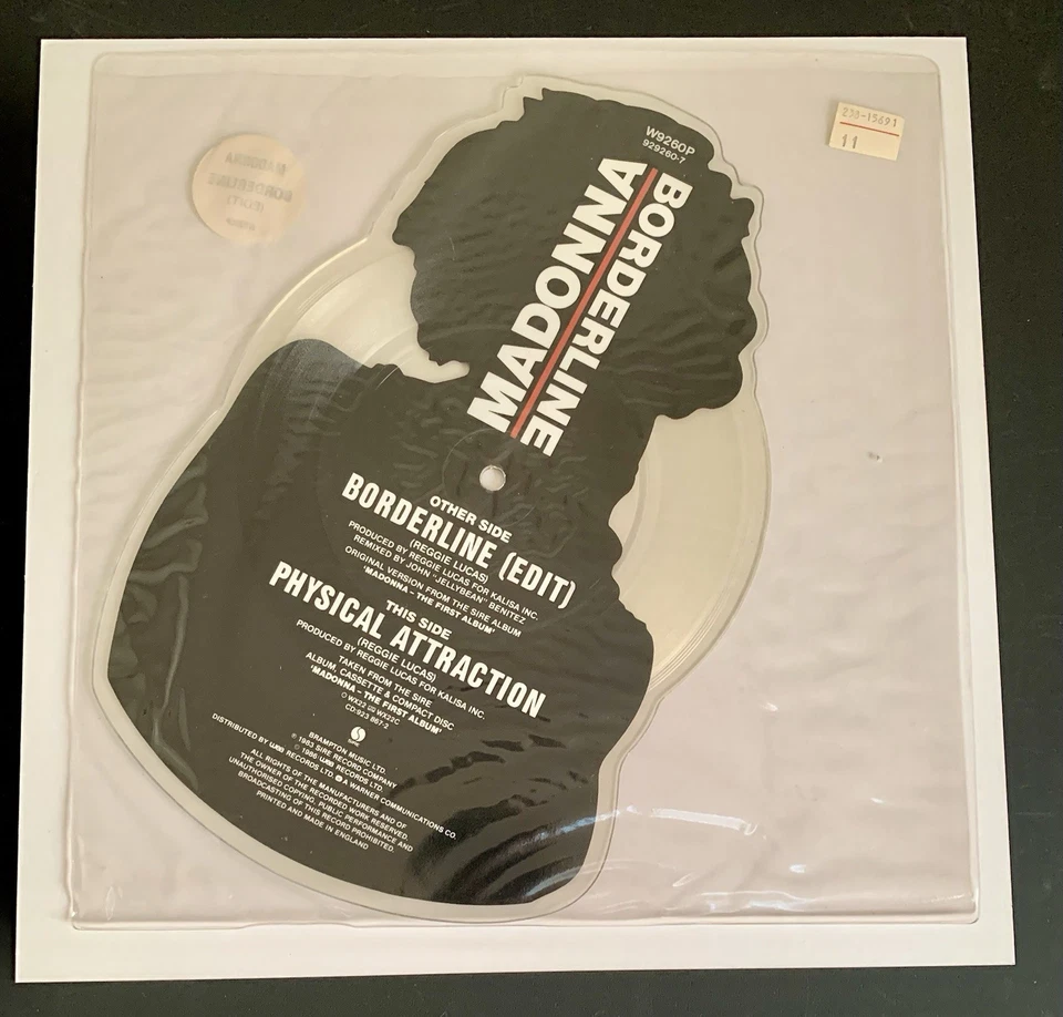 Madonna Borderline 1986 UK 7" Vinyl Shaped Picture Disc W9260P Rare! - Image 2 of 2