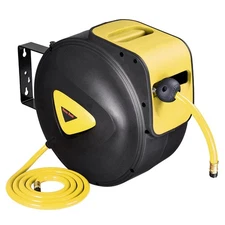 Yessources 65 ft Retractable Air Hose Reel Auto Rewind Wall Mount Compressor