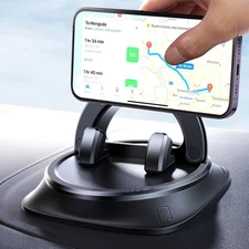 Car Phone Holder Mount, Dashboard Cell Phone Stand with Anti-Slip Base, Dual ...