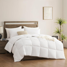 Duvet Insert Comforter, Cotton Shell, White,Queen U.S. Standard Thick down A