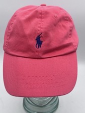 Polo Ralph Lauren Pink Strap Back Baseball Dad Hat Cap Blue Horse