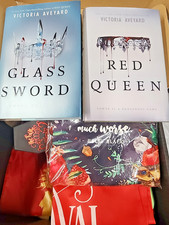 Illumicrate Bookish Box & gifts +3 books~Red Queen~Glass Sword~War Storms~FE,HB