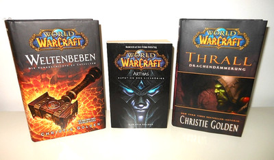3 World of Warcraft Bücher Arthas Weltenbeben Thrall WoW Christie Golden Deutsch
