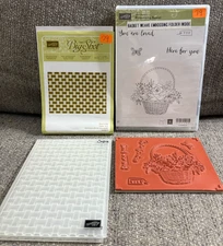 Stampin Up Stamps & Embossing Folder (see description for details)