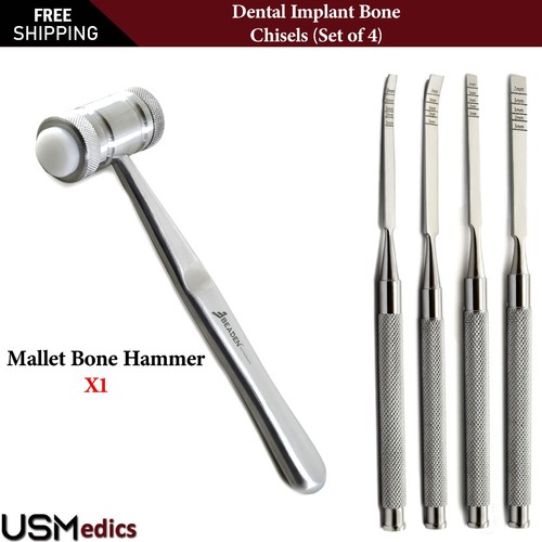 Dental Implant Mallet Bone Hammer Surgery Instrument with Bone Chisels