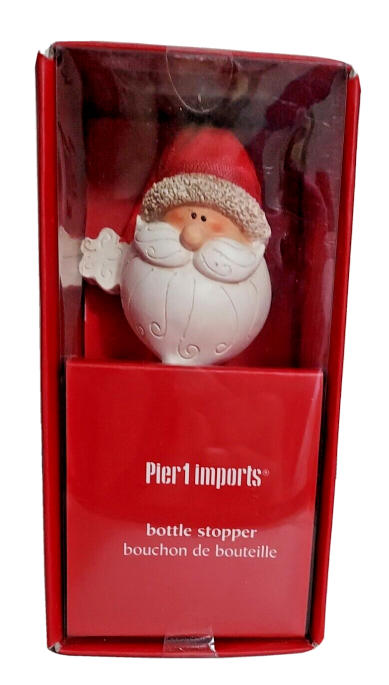 Pier 1 Santa Claus Bottle Stopper New Sealed Pier 1 Imports eBay