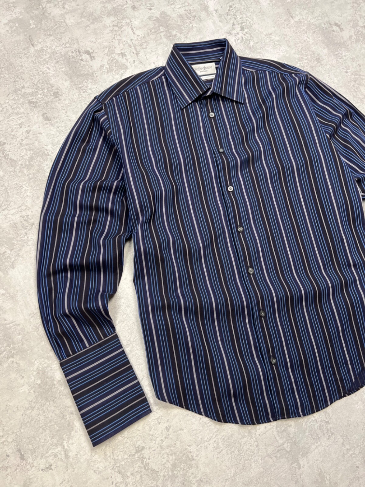 Camicia a righe blu Yves Saint Laurent taglia M