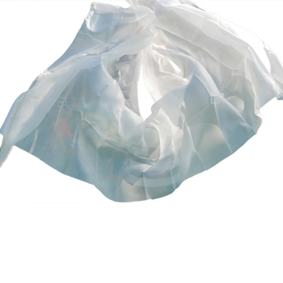 1 pieza Velo de Seda de Baile Sexy Velo de Baile del Vientre de Seda Blanco Equipo Baile Performance Prop Foto 4 de 4