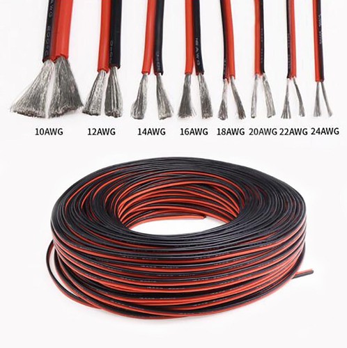 Cable de alambre paralelo silicona flexible 8 ~ 28AWG cobre latado súper 200 ° C V | eBay