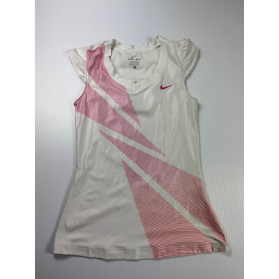 Nike Dri-FIT Tennis Top Athletic Tank Sleeveless Pink Accents XS