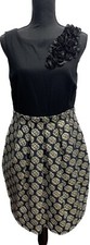 Taylor Black & Gold Cocktail Party Short Dress Sleeveless Size 10 NEW