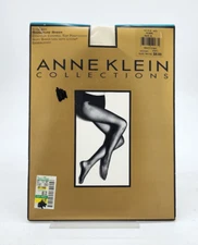 ANNE KLEIN Signature Silky Sheer Control Top Sandalfoot Pantyhose 923 Pearl Sz A