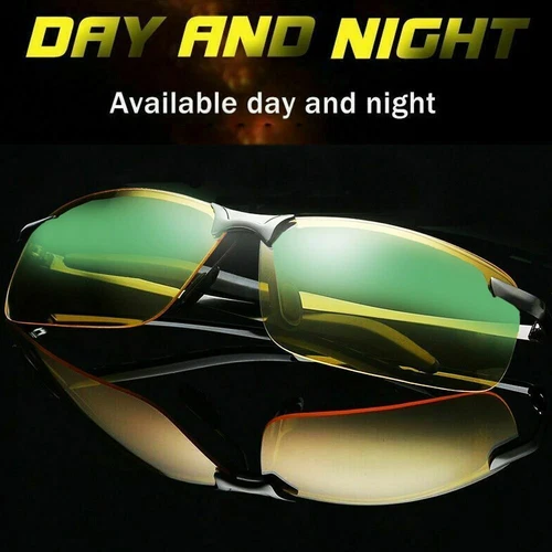 Tac HD Polarized Day Night Vision glasses Men Driving Sports Aviator sunglasses