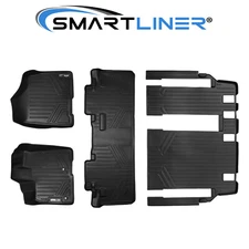 SMARTLINER Custom Fit Floor Mats 3 Row Liner Set 2013-2020 Sienna 8 Passenger