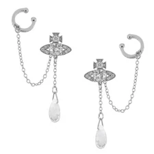 Vivienne Westwood Earrings HENRIETTE Drop Silver New in Gift Box 366