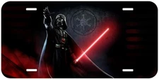 Darth Vader with Lightsaber Aluminum Novelty Tag Car License Plate