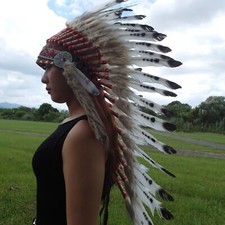 Import Duties Apply Feather Headdress Handmade Indian Chief Headdress Hat