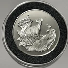 African Klipspringers￼ Sterling Silver Rare Vintage Proof Coin Round Art Medal