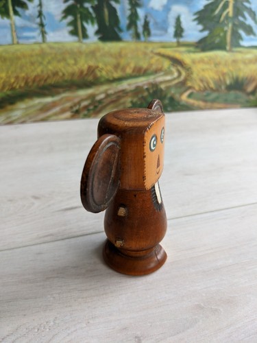 Soviet Cheburashka Toy Wood Vintage - Picture 4 of 12
