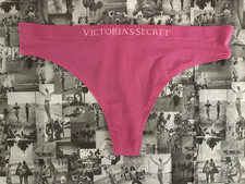 NWT Victoria's Secret Seamless Soft Thong Stretchy Panty New Peony Medium   