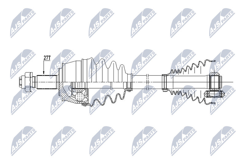 Arbre de transmission pour Fiat Doblo et Opel Combo transmission avant 2010-2022
