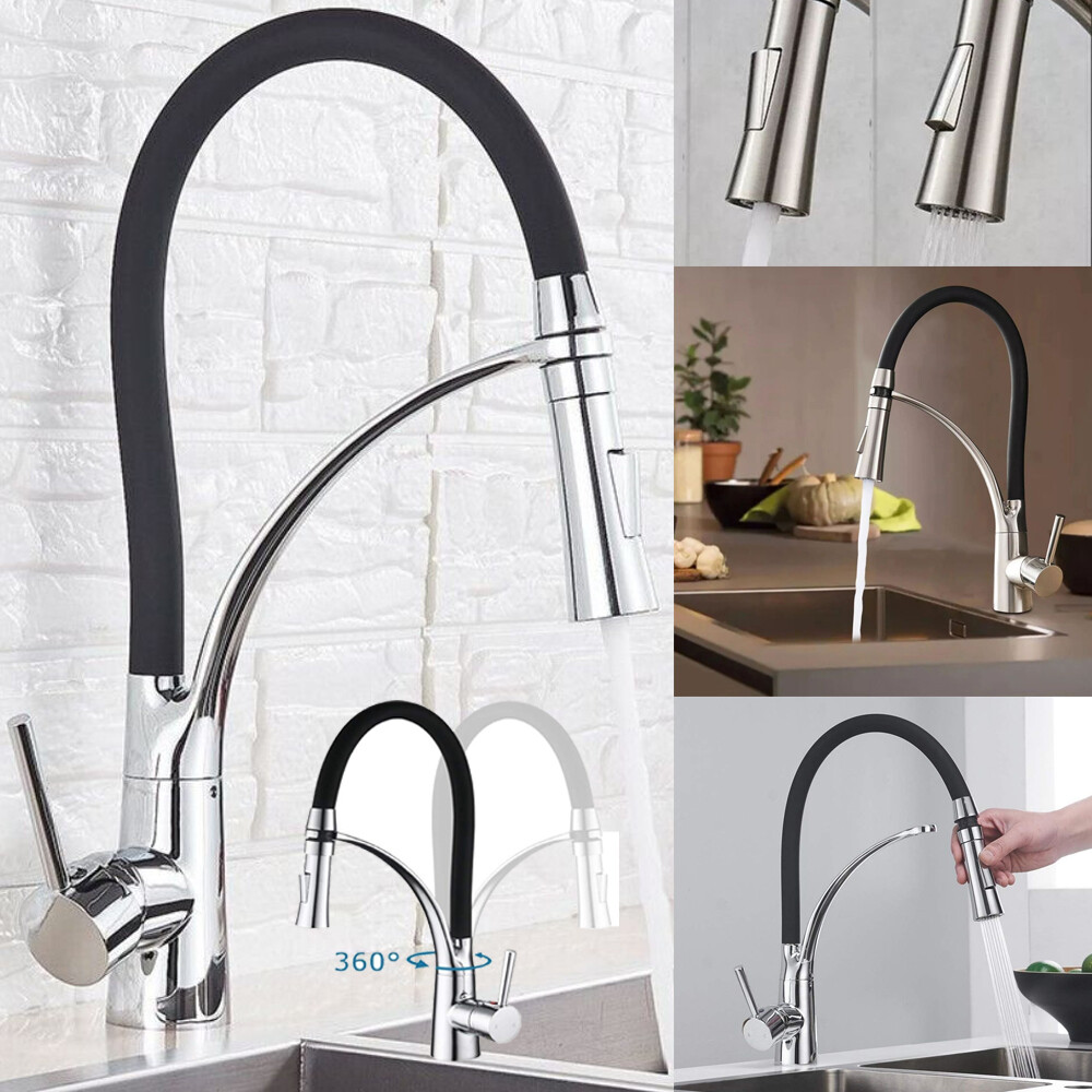 360° Küchenarmatur Ausziehbar Wasserhahn Armatur Mischbatterie Flexibel 2 Modi