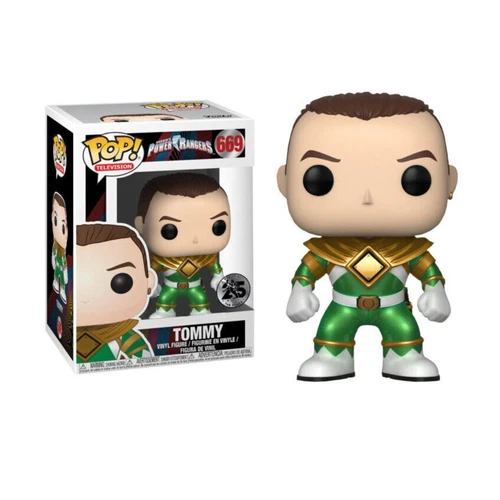 Galactic Toys Funko Pop TV: Metallic Unmasked Green Ranger Exclusive w Pop Prote