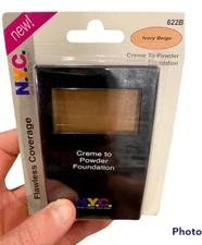 2x NYC Crème to Powder Foundation Ivory Beige – Full Size – Oil-Free, Matte 🔥