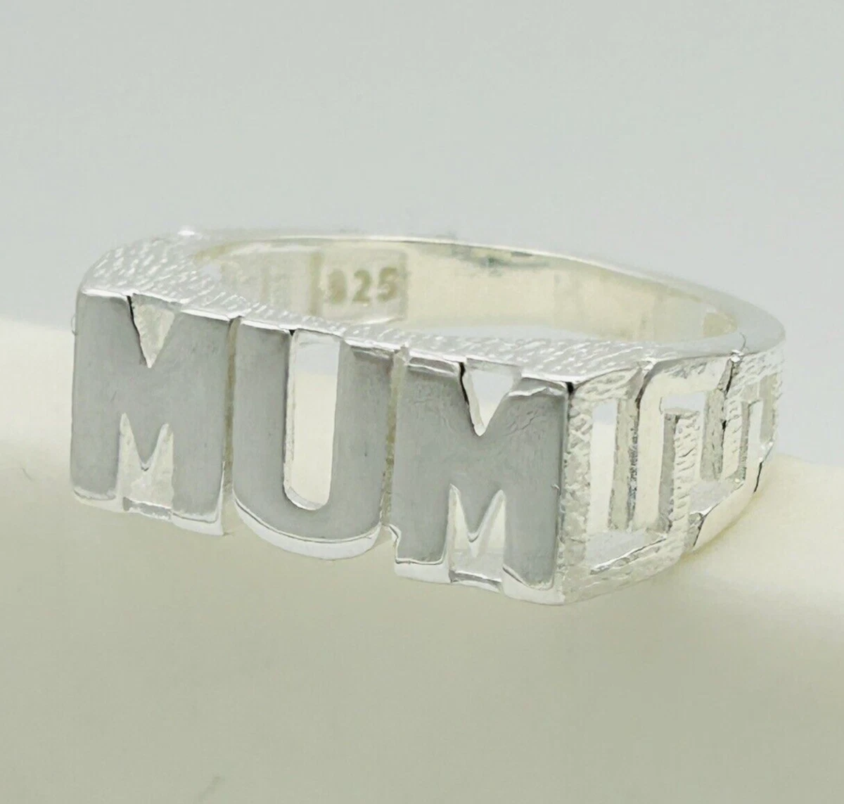 Silver cheap mum ring