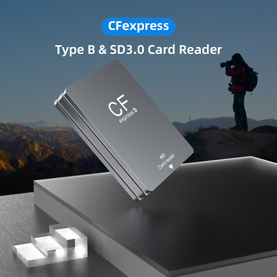 High-Speed CFexpress Type B&SD Dual-Slot Card Reader-USB 3.2 For Digital Cameras