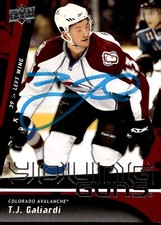 T.J. Galiardi - Signed 2009-10 Upper Deck Young Guns Rookie Card #241