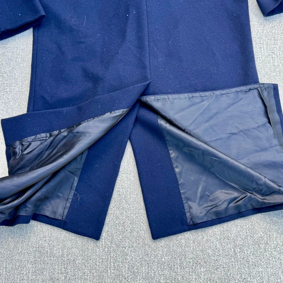 Abrigo largo para mujer Donnybrook de lana 22W 2XL azul marino años 90 Foto 3 de 4