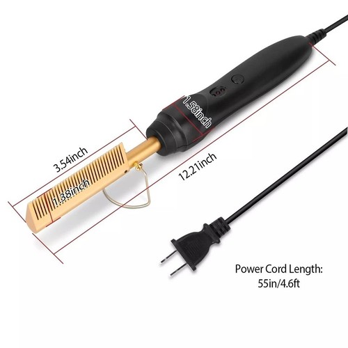 Elektrische Heizung Haarkamm PTC Keramik Haarglätter Lockenstab Bürste Haar Sträutig - Bild 8 von 8