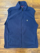 Vintage Men s Polo Ralph Lauren Navy Blue Full Zip Vest With Crest Logo XL RARE