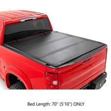 Tonneau Covers Made in USA Rough Country Hard Flip Tri-Fold Bed Cover for Silverado Sierra 1500 w/ 70" Beds