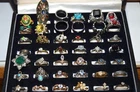 Vintage Estate Costume Jewelry LOT 42 RINGS ALL Wearable Some Marked