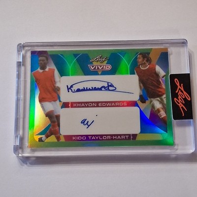 Leaf Vivid 2022 Dual Auto   Khayon Edwards   Kidd Taylor-Hart #DA-47 2/4