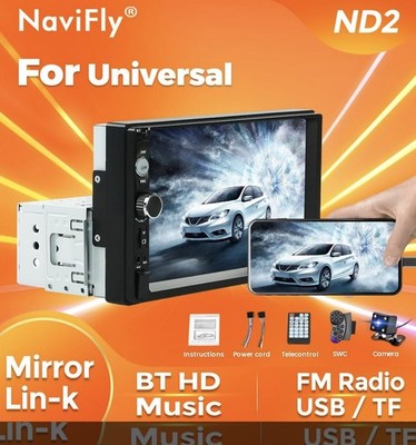 NaviFly Autoradio Car Multimedia Player   Touchscreen, Bluetooth, USB, HD 1080p