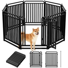 Thickened Metal Tube Dog Playpen Outdoor, Low Threshold Dog Pen, Heavy Duty 4...
