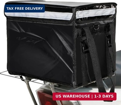 Insulated Food Delivery Bag for Bike, Pizza Delivery Bag with Divider Waterproof
