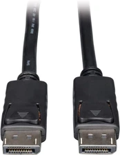 Displayport Cable with Latches (M/M), DP to DP, 4K X 2K, 1-Ft. (P580-001), Black