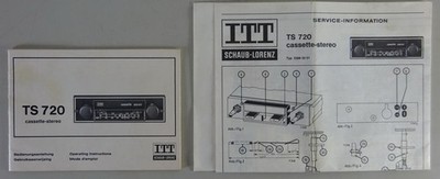 Operating Car Radio Itt Schaub Lorenz Ts 720 Cassette-Stereo By 1966