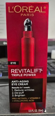 NEW L'Oreal Paris Revitalift Triple Power Eye Cream  Anti Aging  0.5 OZ