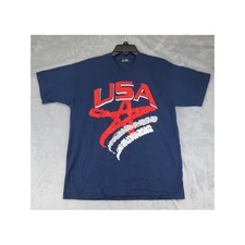 Vintage USA Graphic T Shirt Single Stitch Made in USA Fruit Loom 90s Large