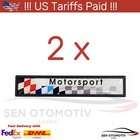 2x Motorsport Body Side Molding Trim Badge for BMW E34, E36, E39, E46