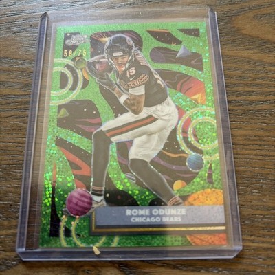 2025 Topps Cosmic Chrome  Rome Odunze #18 Numbered 58/75 Green Refractor 