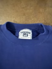 Lee Heavyweight Vintage Crewneck Sweatshirt 90s Blue Made In USA Mens Size XL