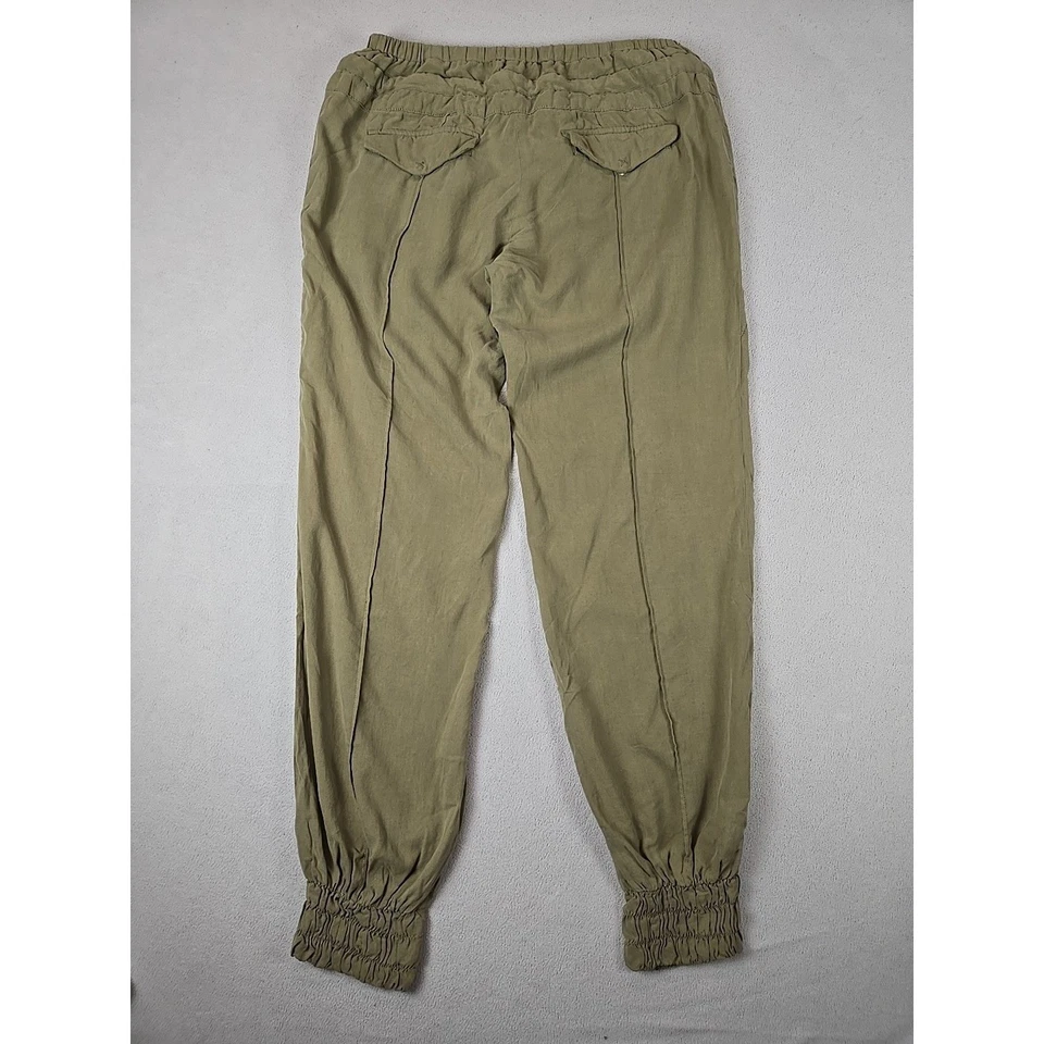 Pantalón de chándal GUESS para mujer PEQUEÑO 100 % SEDA de moda de lujo relajado elegante suave cargo Foto 2 de 4
