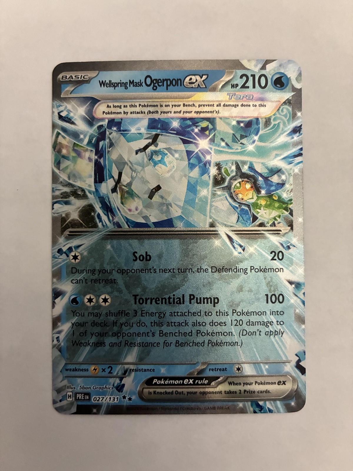 Wellspring Mask Ogerpon ex - Double Rare SV: Prismatic Evolutions 027/131 NM