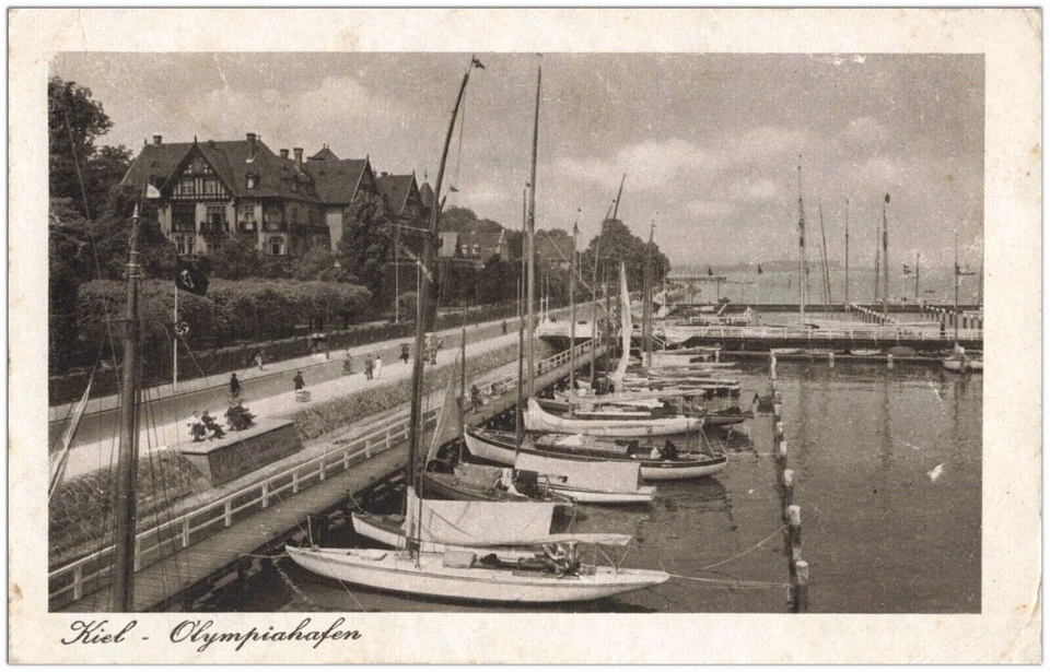 Kiel AK Lagerpost Kiel Pries Schurskamp Deutsche Werke AG 1943 nach Mähren - Bild 2 von 2
